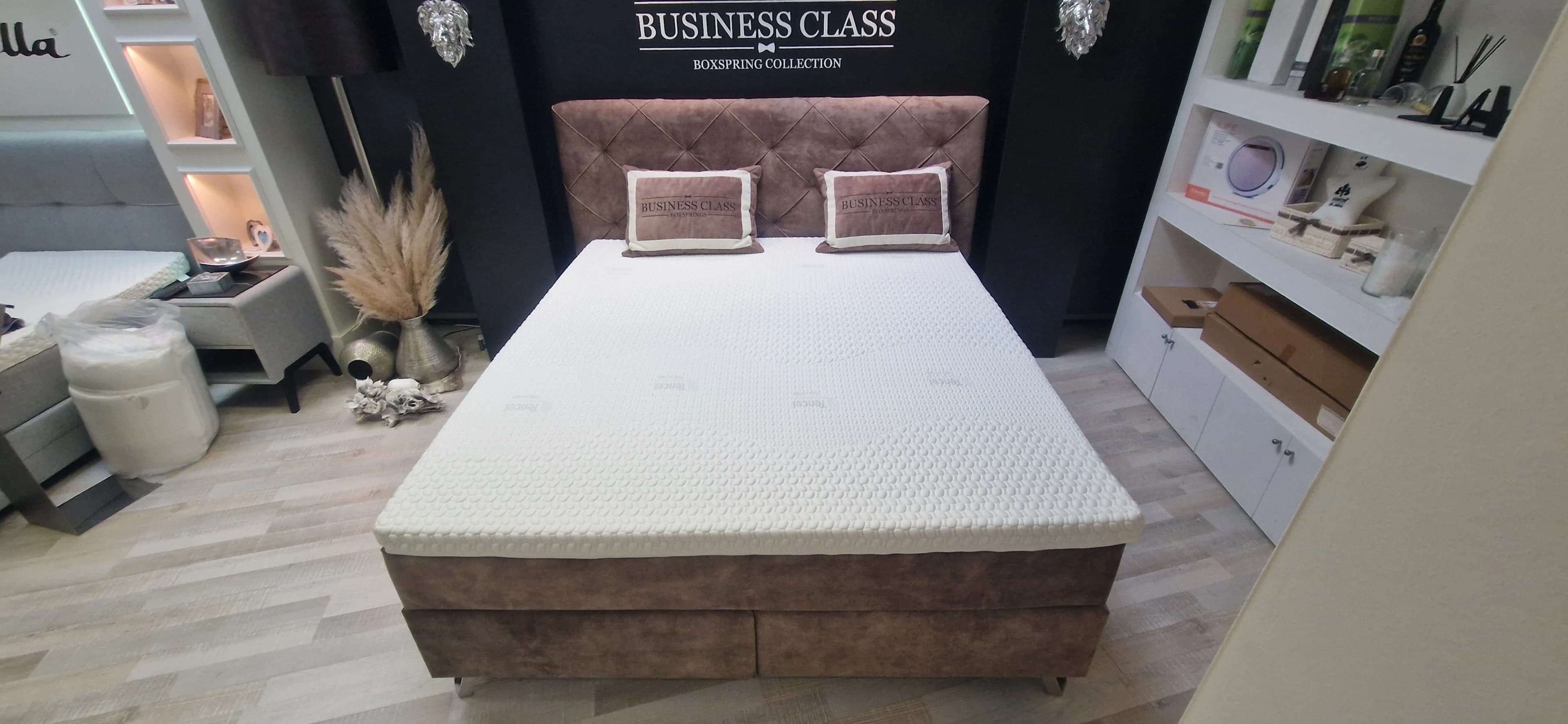 Boxspringbett 180x200 cm – Samt braun – Ausstellungsstück HG 2/3