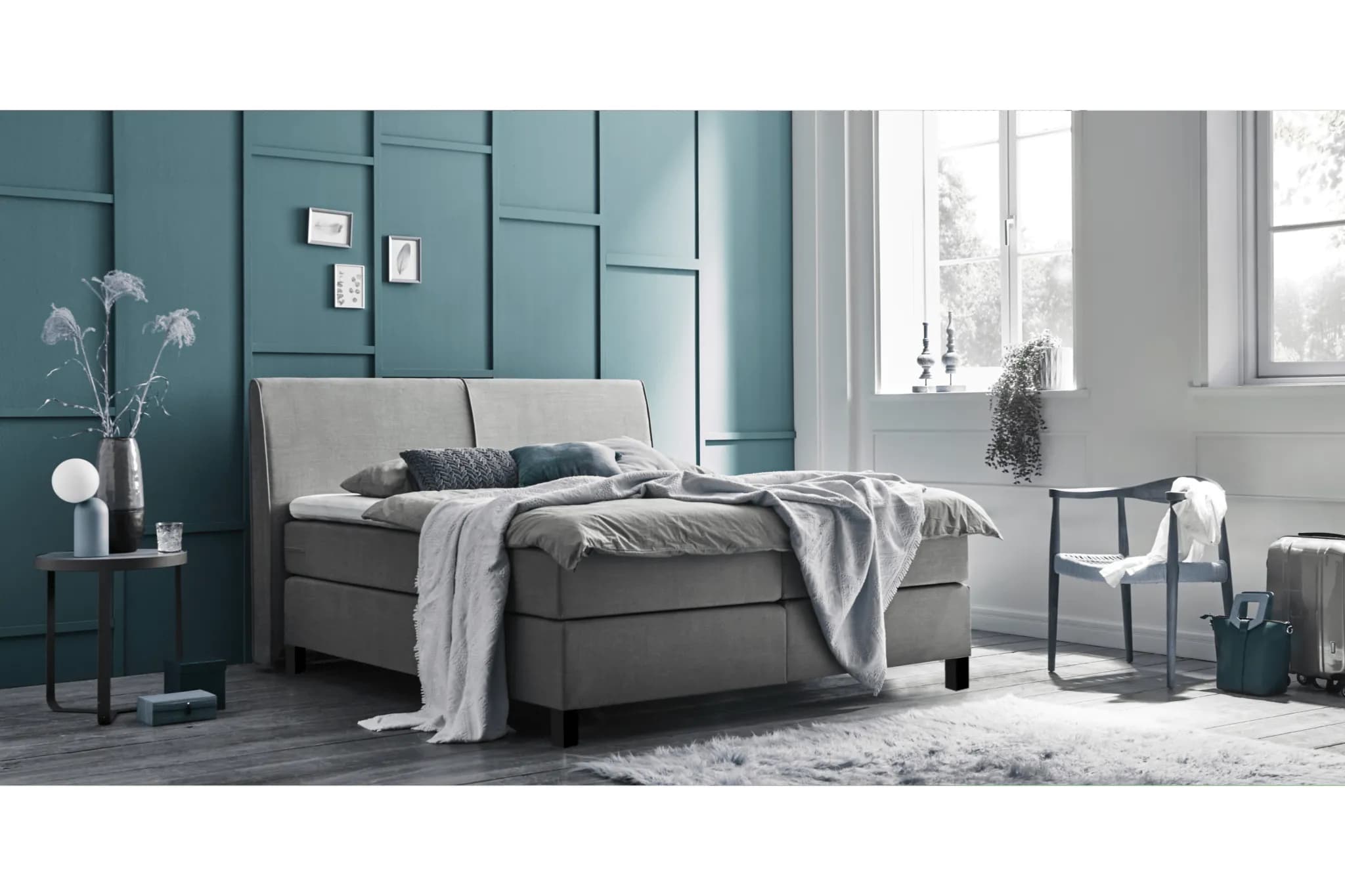 Boxspringbett Elektrisch 180x200 "Düsseldorf Deluxe" (BD-1000) – Sofort lieferbar