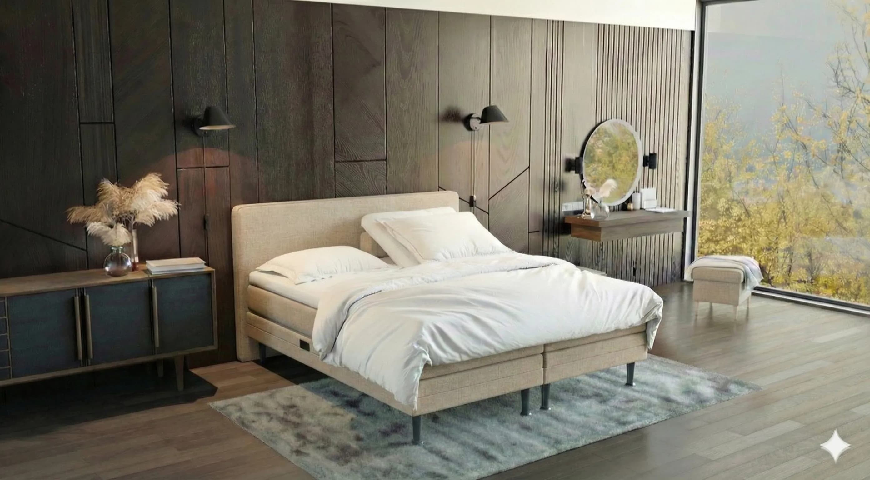 Boxspringbett (BD-350) 140/160/180x200, Stoff grau, anthrazit, beige, H2, H3, schnell lieferbar