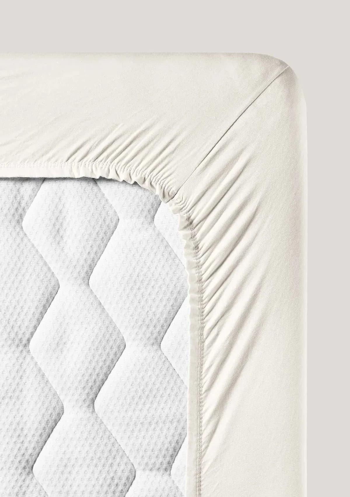 Spannbettlaken für Topper mit Split