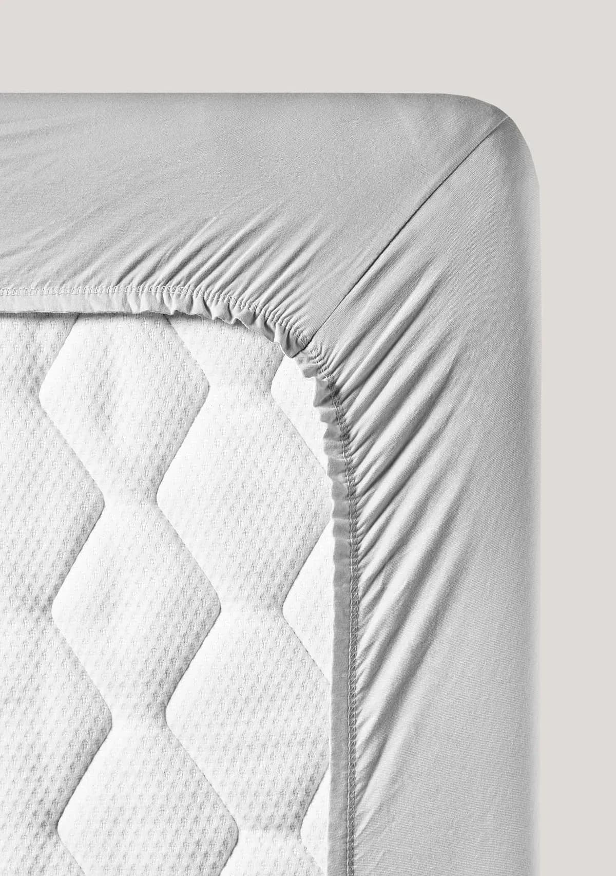 Spannbettlaken für Topper mit Split